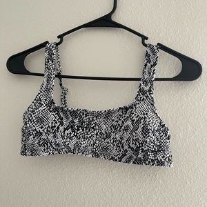Snake Print Bikini Top